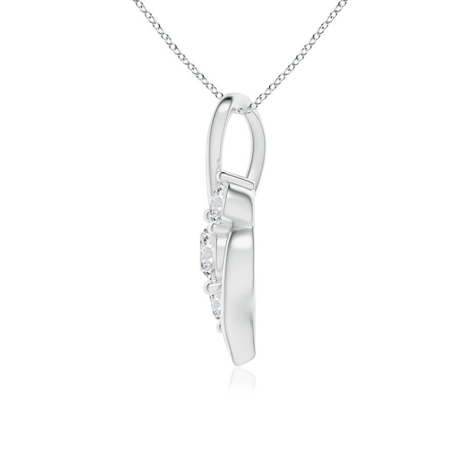 5.1mm HSI2 Diamond Three Stone Pendant with Twisted Bale in White Gold side 199