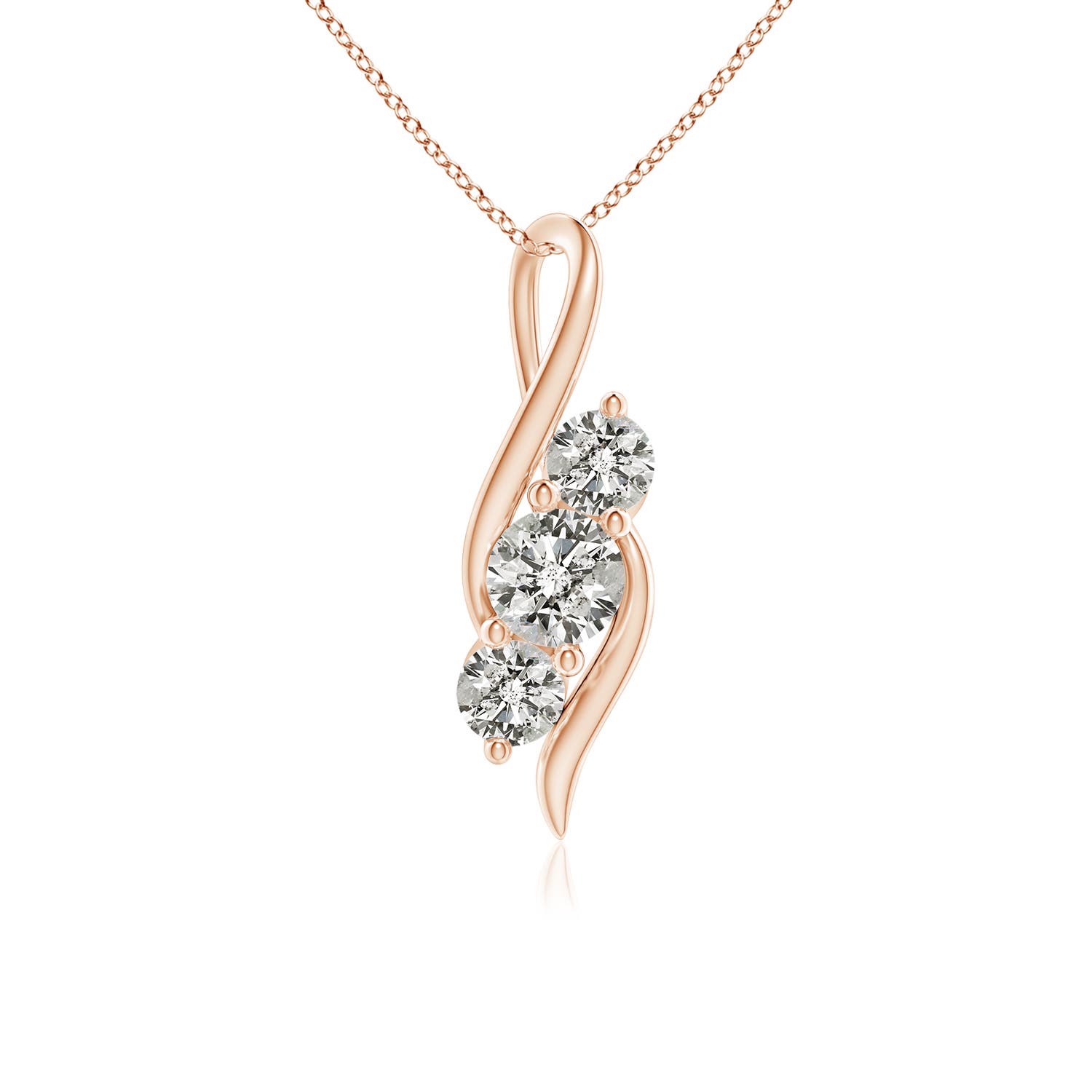 K, I3 / 1 CT / 14 KT Rose Gold