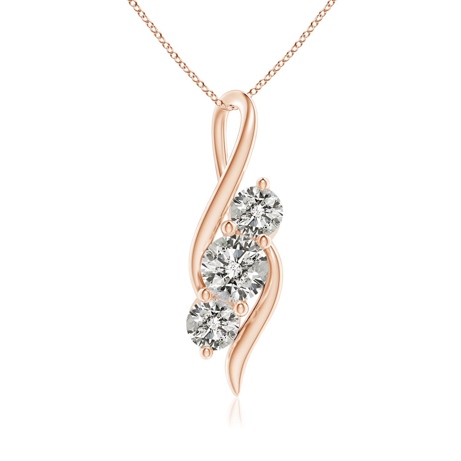 K, I3 / 1.51 CT / 14 KT Rose Gold