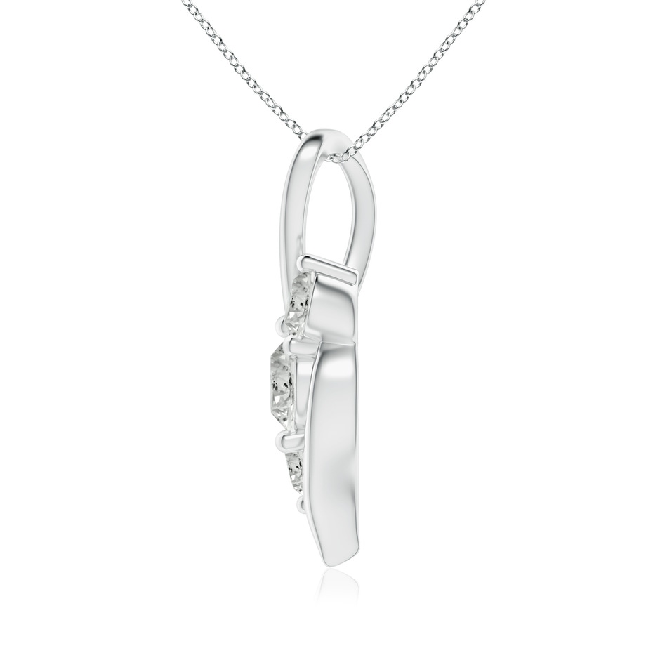 5.9mm KI3 Diamond Three Stone Pendant with Twisted Bale in White Gold side 199