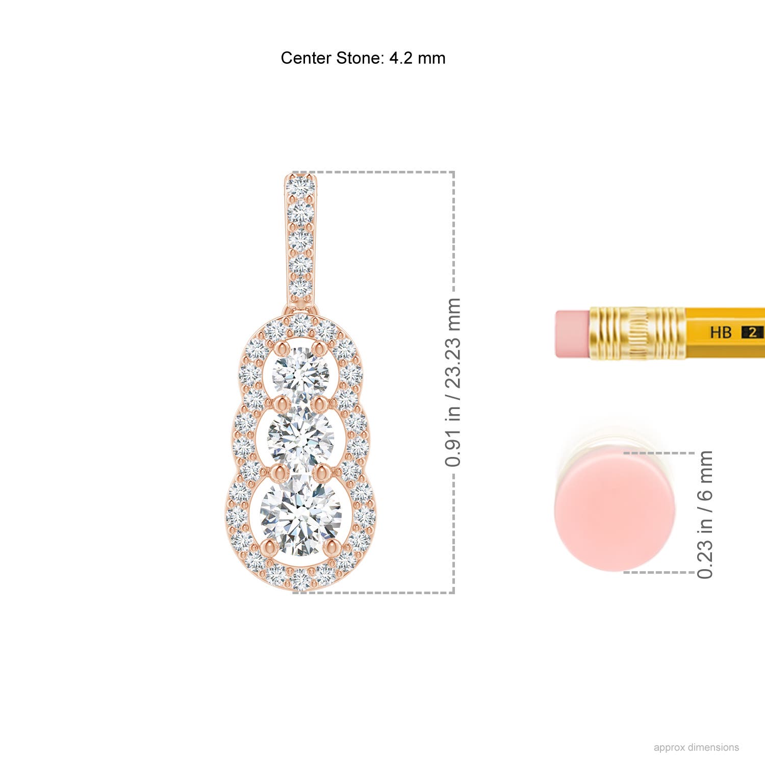 G, VS2 / 0.81 CT / 14 KT Rose Gold