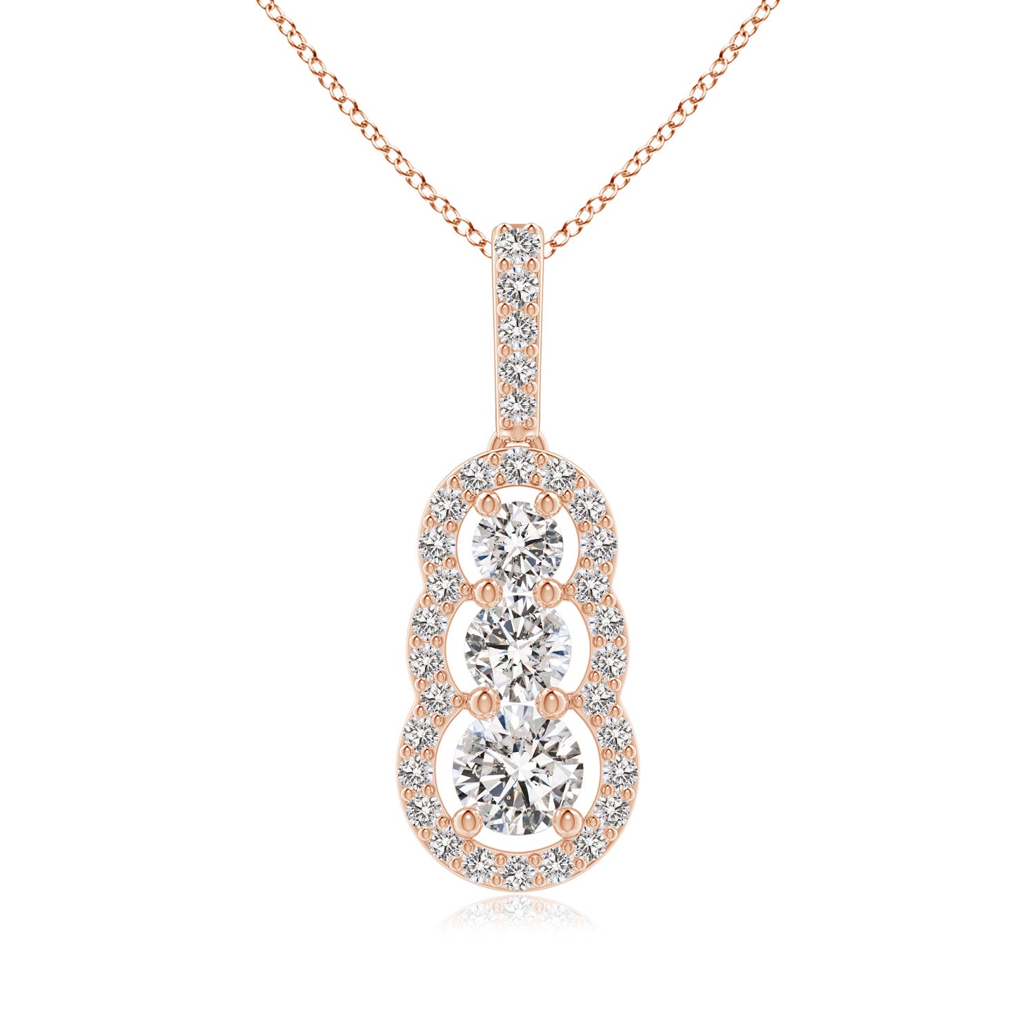 I-J, I1-I2 / 0.81 CT / 14 KT Rose Gold