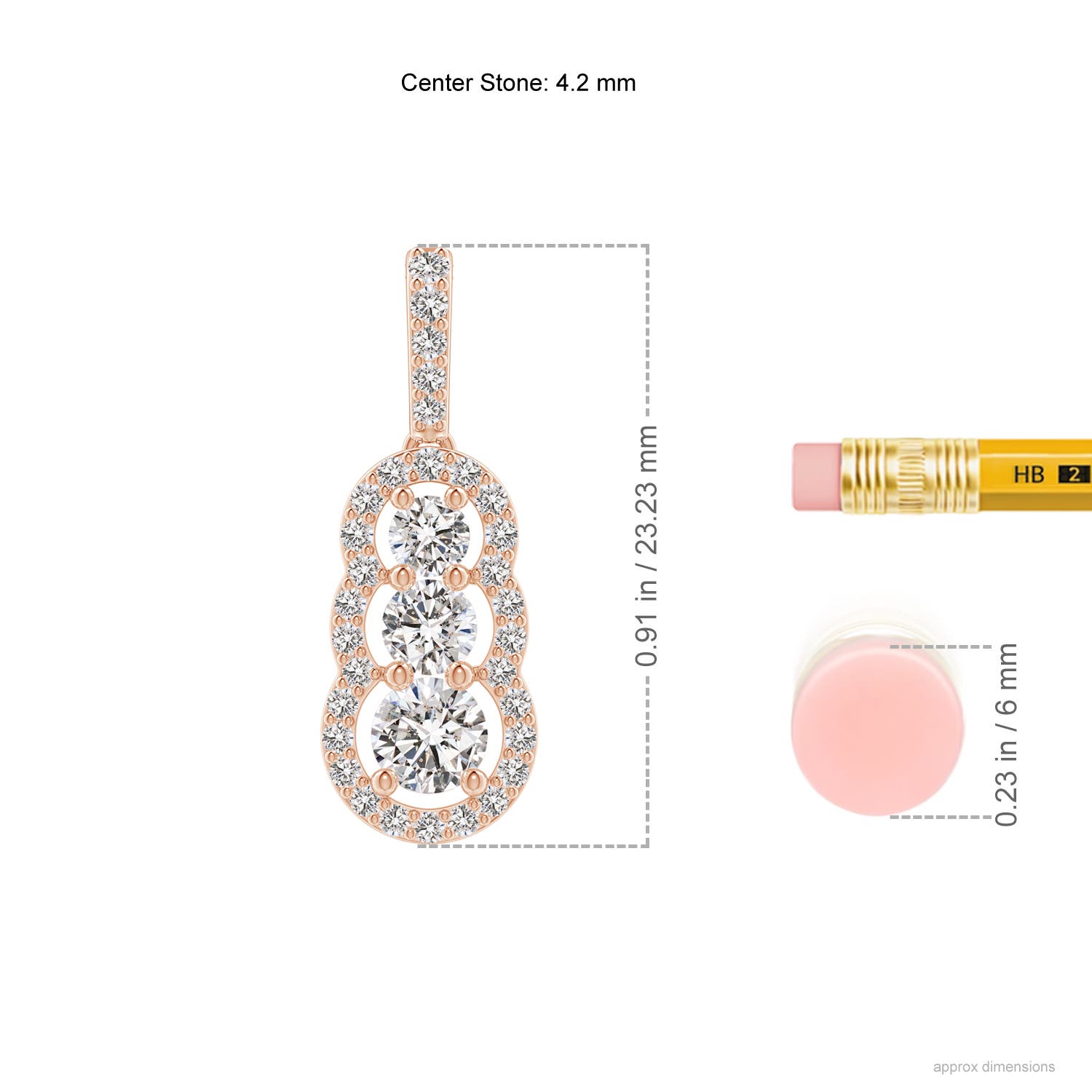 I-J, I1-I2 / 0.81 CT / 14 KT Rose Gold