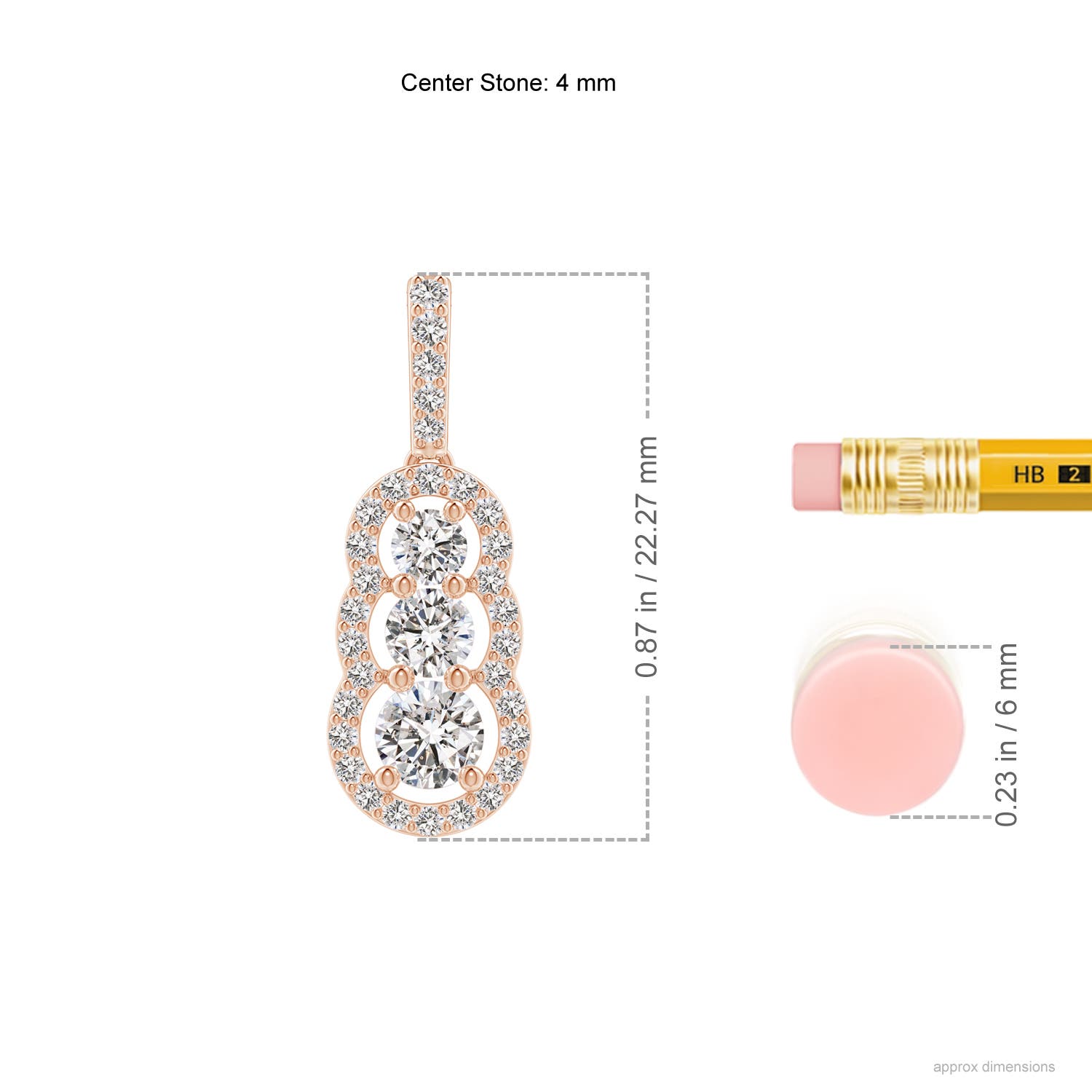 I-J, I1-I2 / 0.68 CT / 14 KT Rose Gold