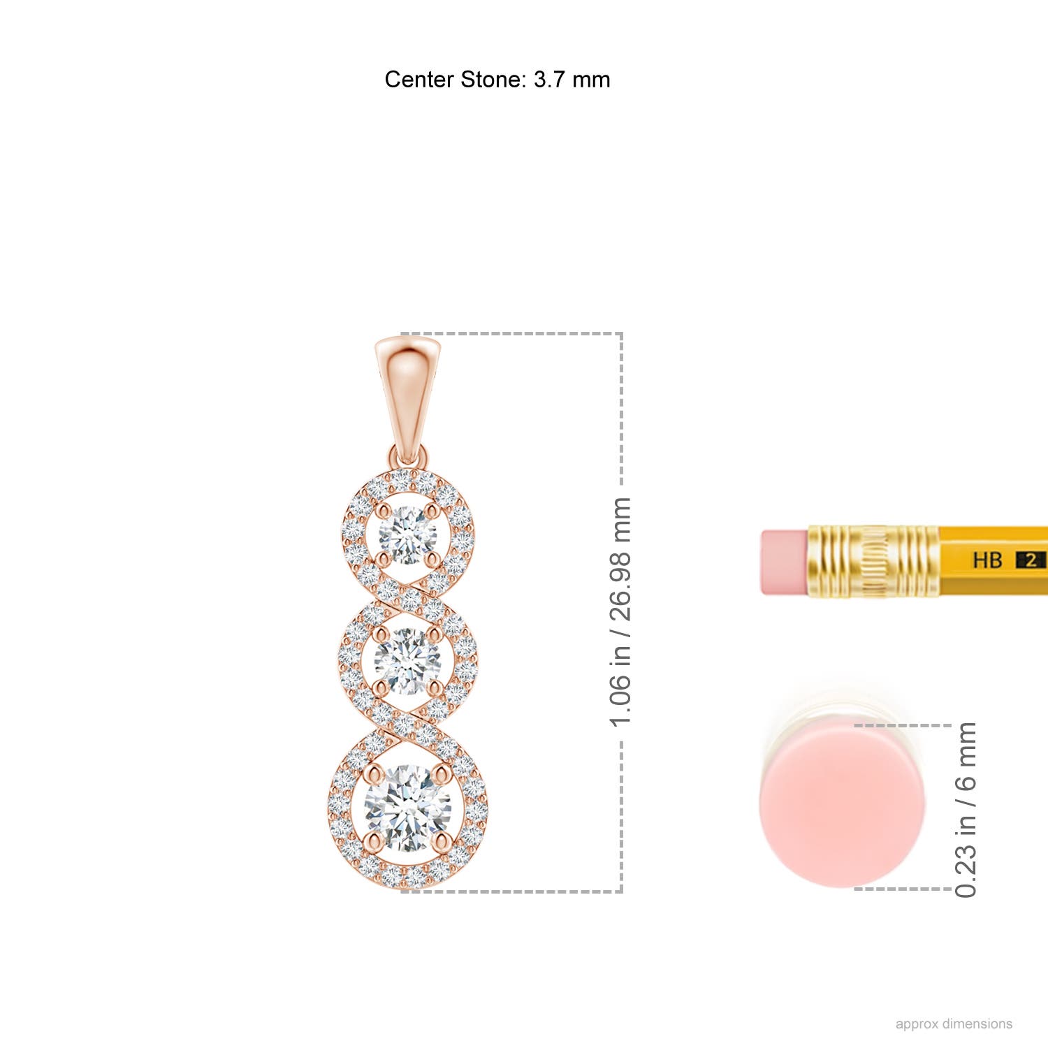 G, VS2 / 0.5 CT / 14 KT Rose Gold