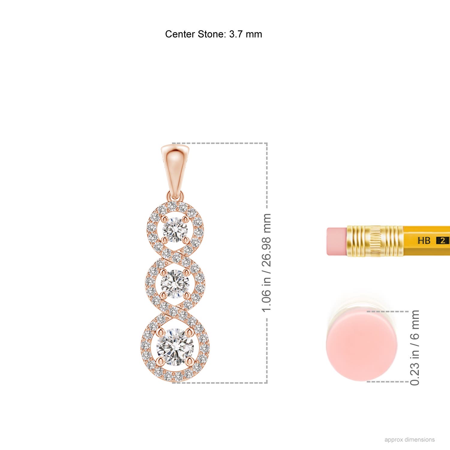 I-J, I1-I2 / 0.5 CT / 14 KT Rose Gold