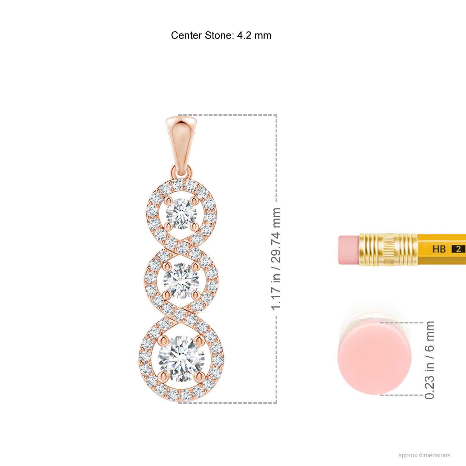 G, VS2 / 0.81 CT / 14 KT Rose Gold