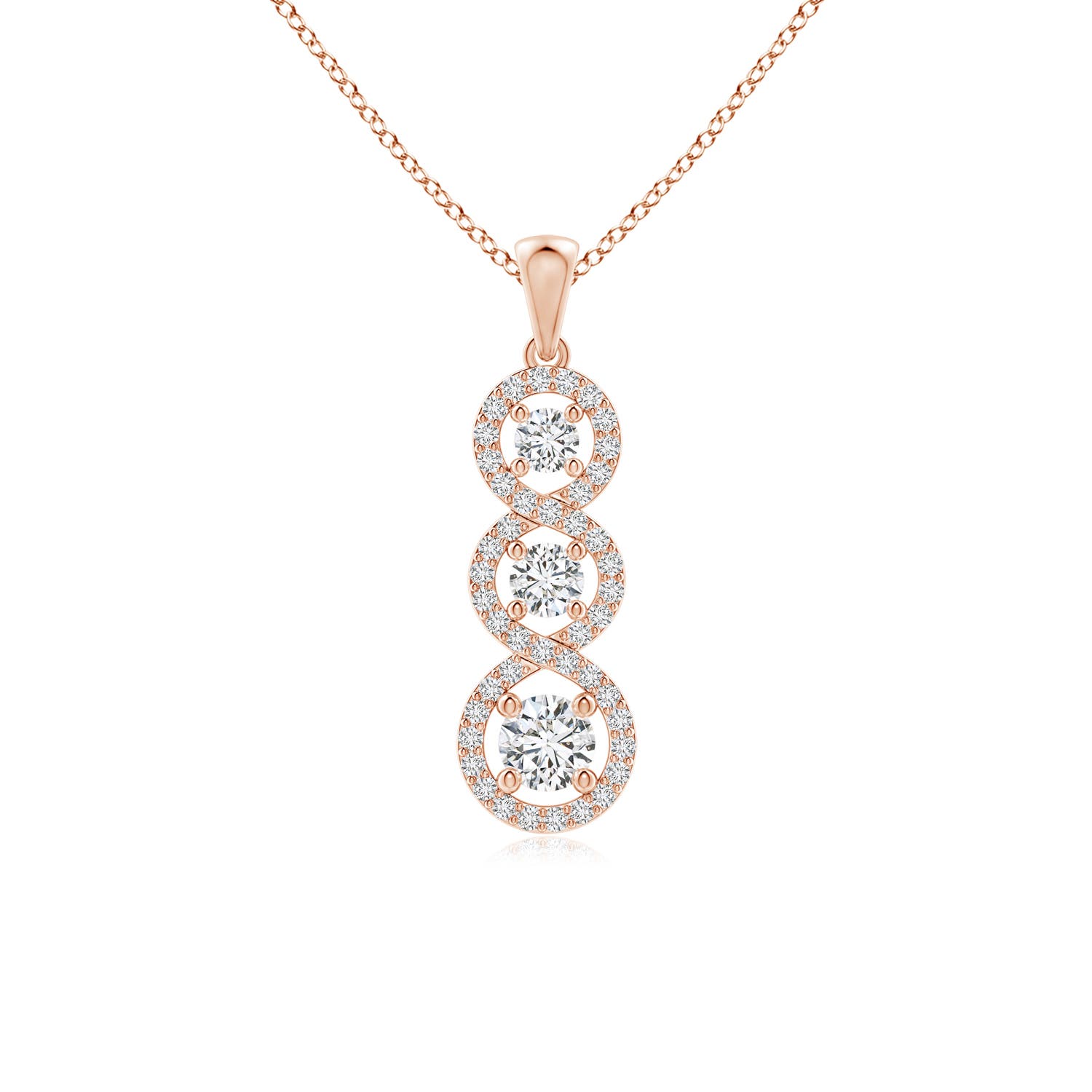 H, SI2 / 0.81 CT / 14 KT Rose Gold