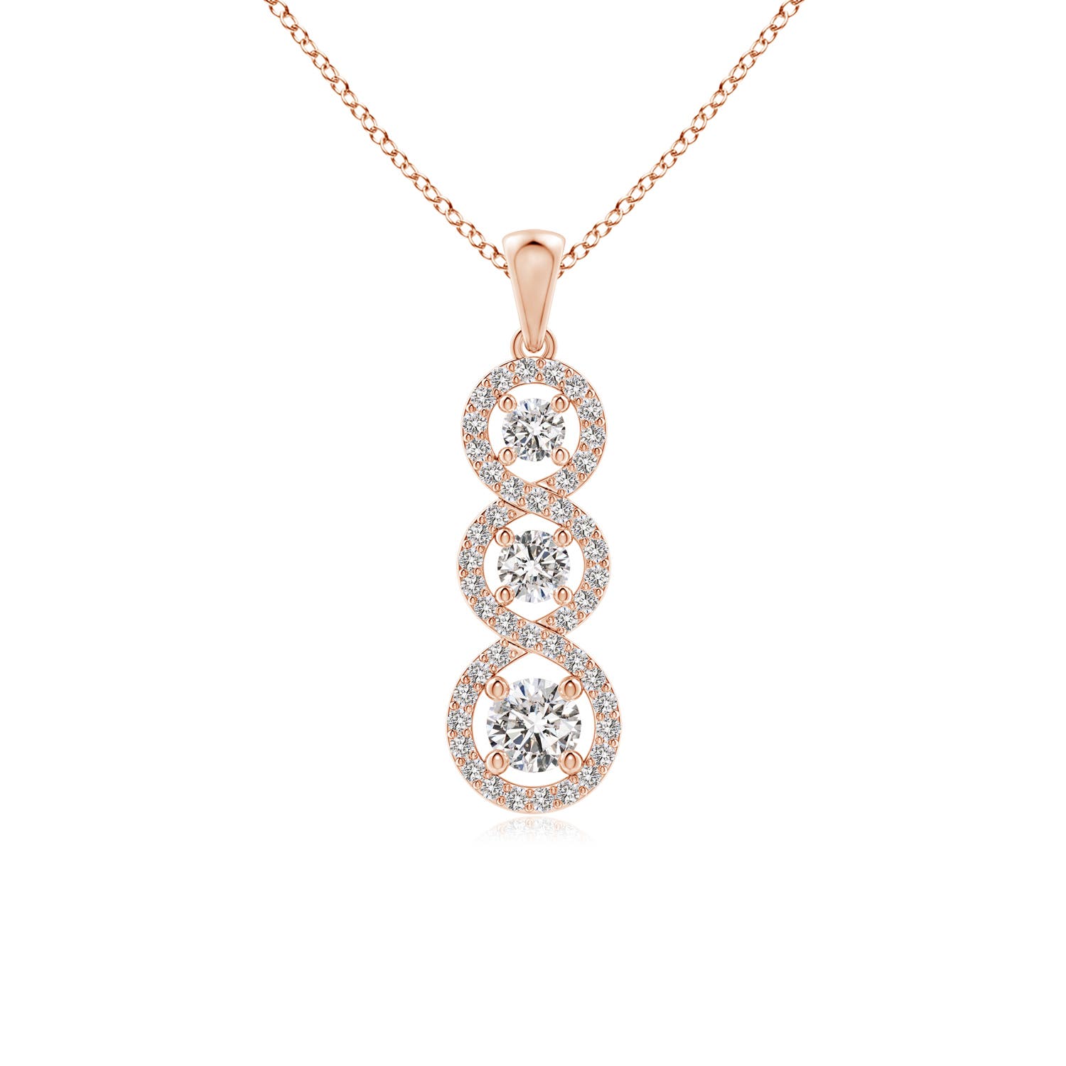 I-J, I1-I2 / 0.81 CT / 14 KT Rose Gold