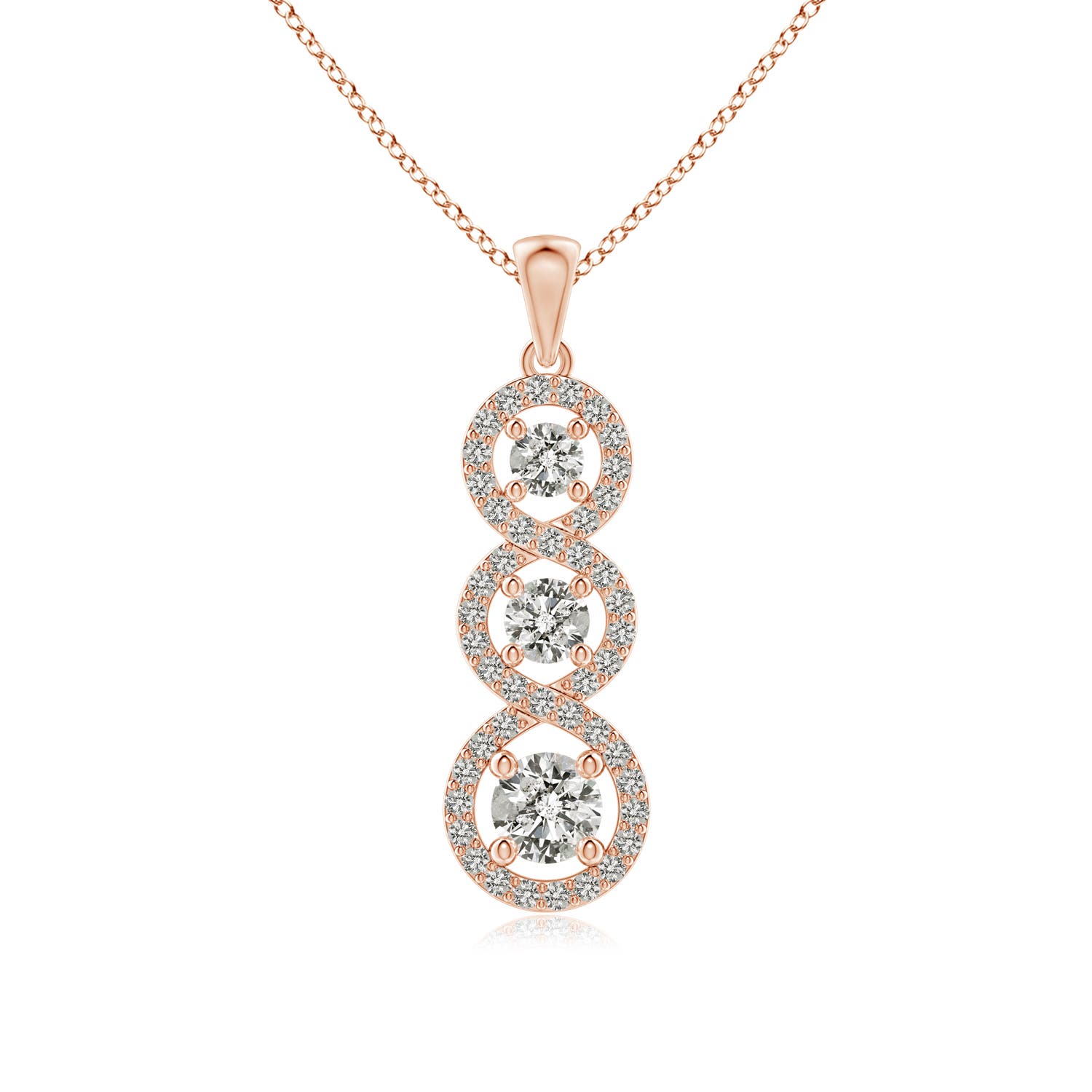 K, I3 / 1.04 CT / 14 KT Rose Gold