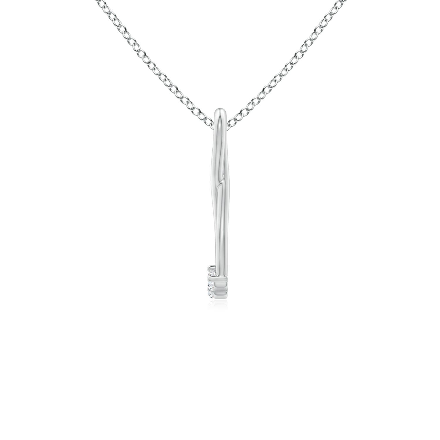 2.4mm GVS2 Three Stone Diamond Infinity Loop Pendant in P950 Platinum - side 2