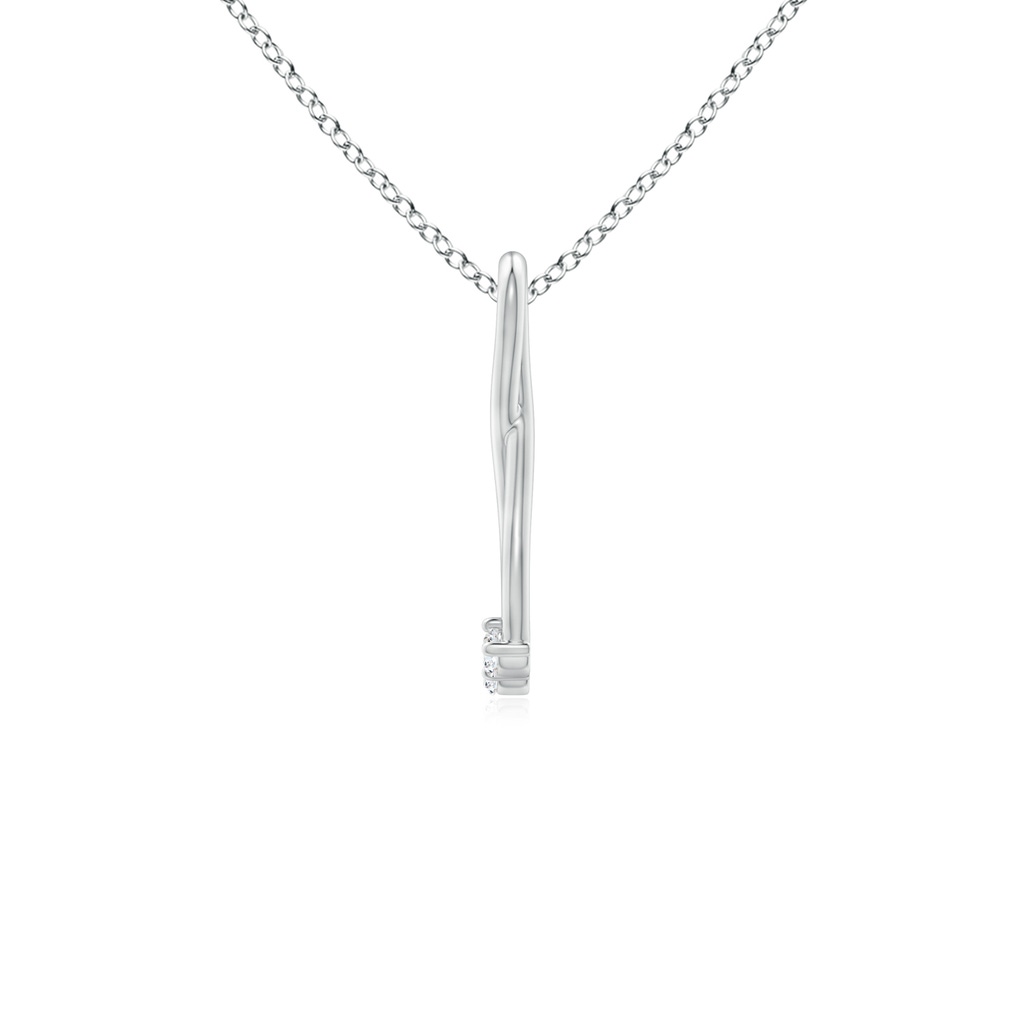 2.4mm GVS2 Three Stone Diamond Infinity Loop Pendant in P950 Platinum - side_1