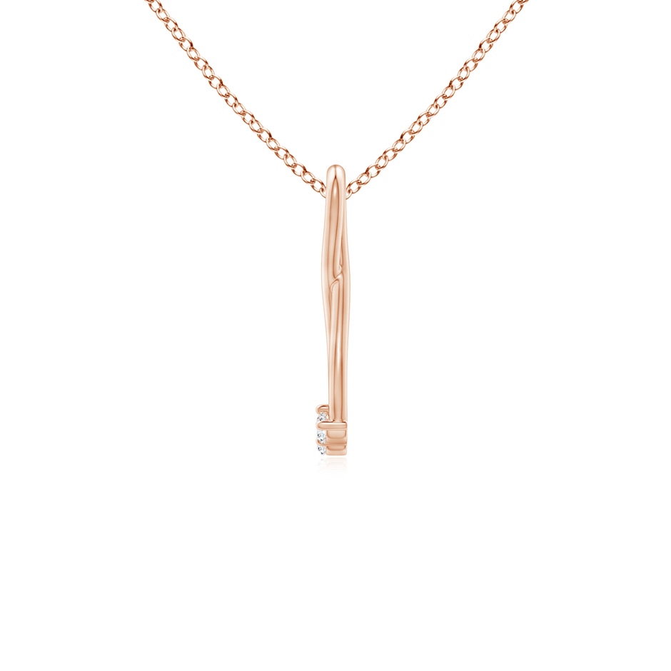 2.4mm GVS2 Three Stone Diamond Infinity Loop Pendant in Rose Gold side-1