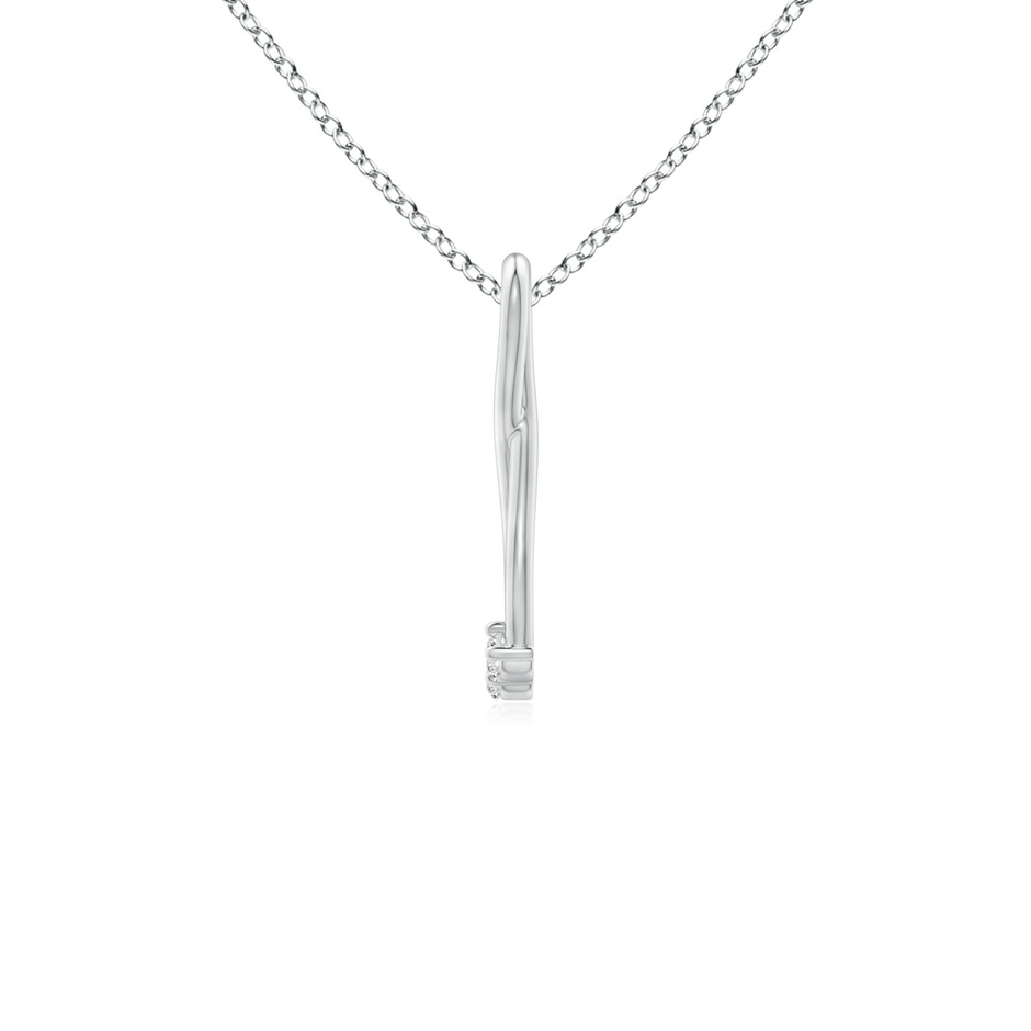 2.4mm HSI2 Three Stone Diamond Infinity Loop Pendant in White Gold side-1