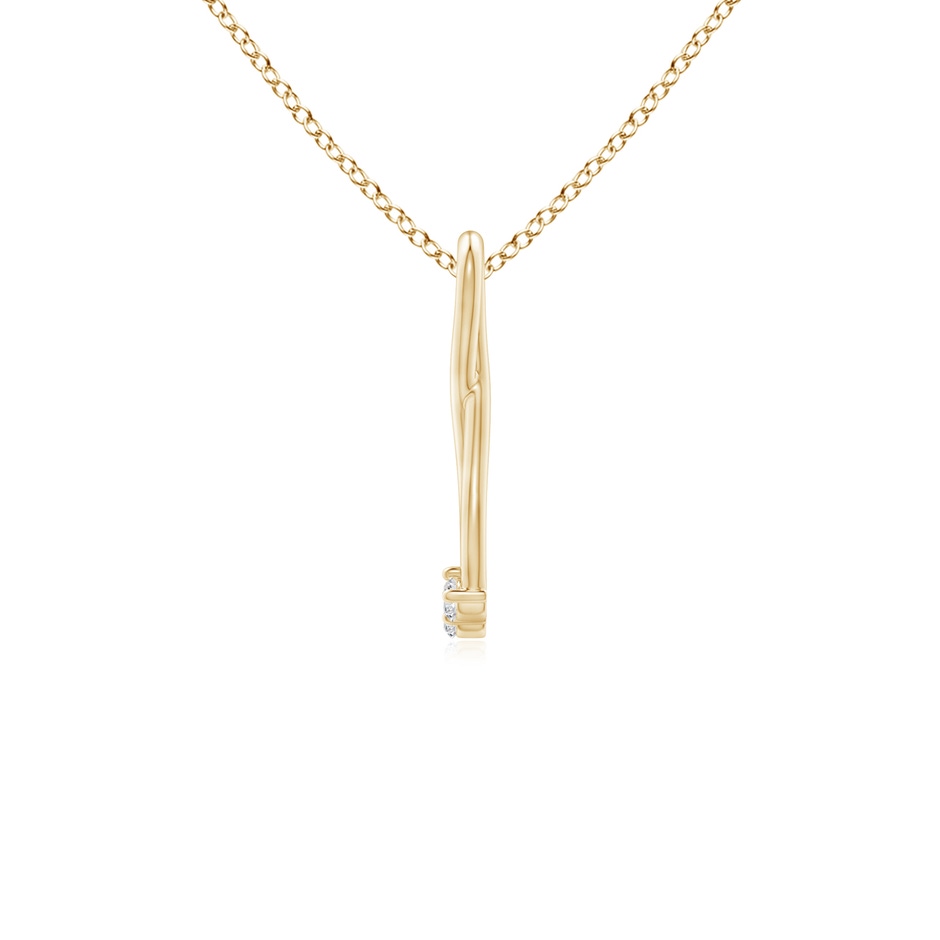 2.4mm HSI2 Three Stone Diamond Infinity Loop Pendant in Yellow Gold side-1