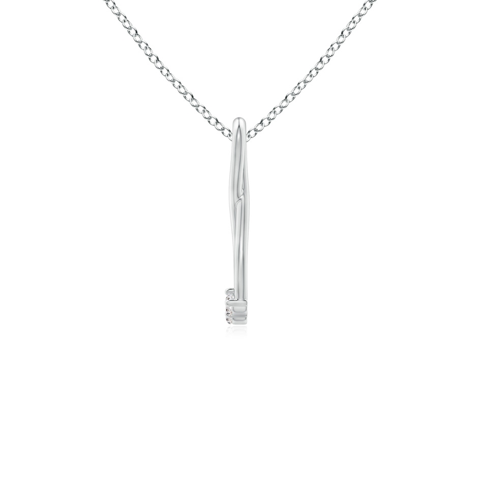 2.4mm IJI1I2 Three Stone Diamond Infinity Loop Pendant in White Gold side-1