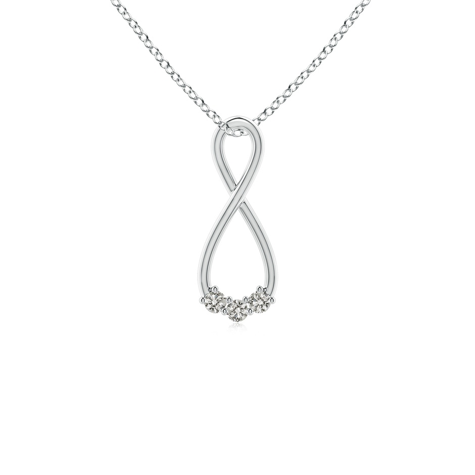 2.4mm KI3 Three Stone Diamond Infinity Loop Pendant in P950 Platinum 