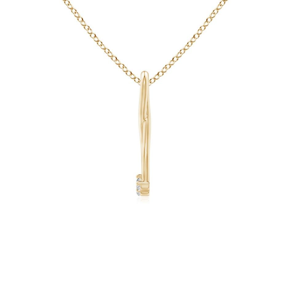 2.4mm KI3 Three Stone Diamond Infinity Loop Pendant in Yellow Gold side-1