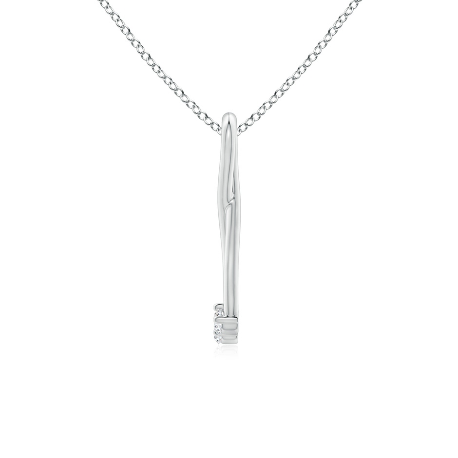 2.8mm GVS2 Three Stone Diamond Infinity Loop Pendant in White Gold side-1