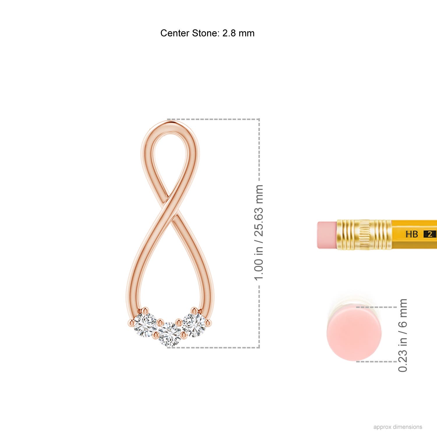 H, SI2 / 0.26 CT / 14 KT Rose Gold