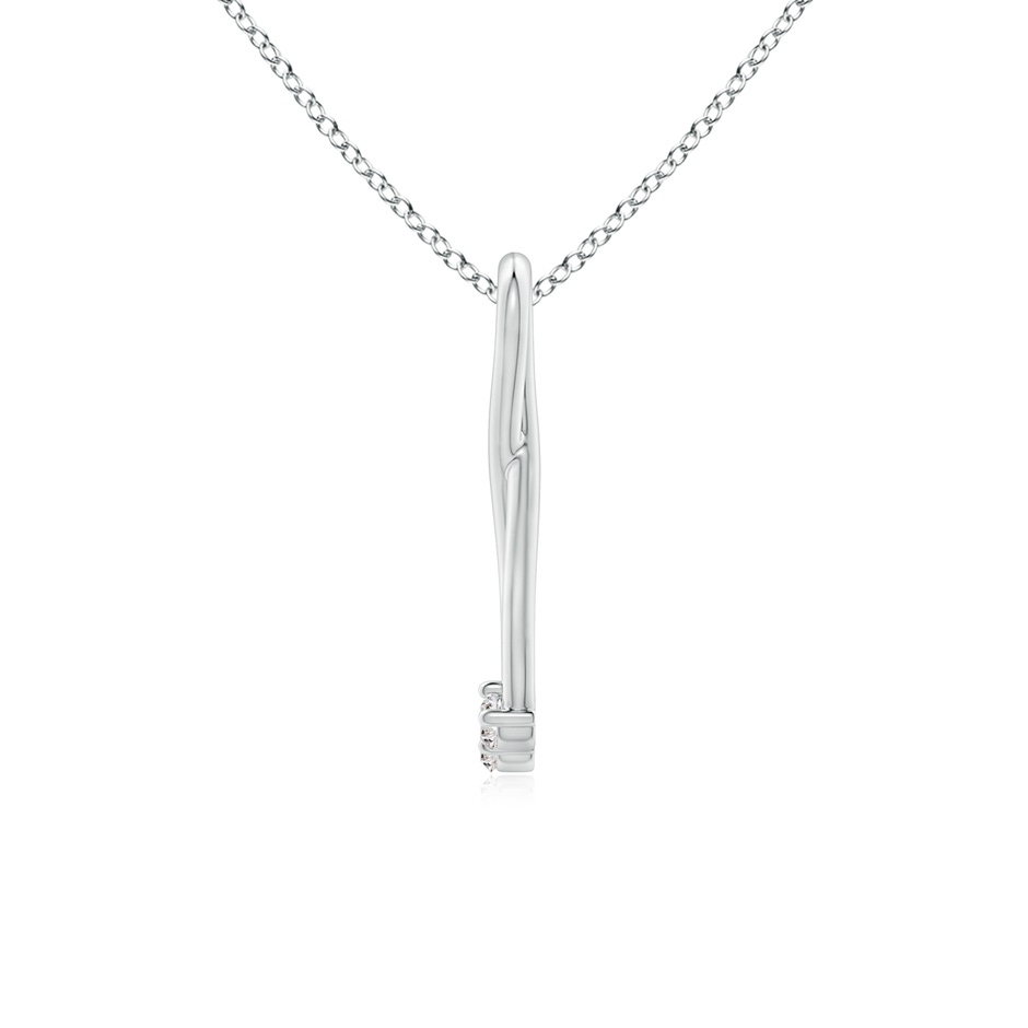 2.8mm IJI1I2 Three Stone Diamond Infinity Loop Pendant in White Gold side-1