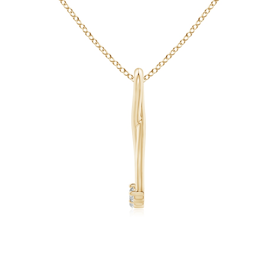 2.8mm KI3 Three Stone Diamond Infinity Loop Pendant in Yellow Gold side-1