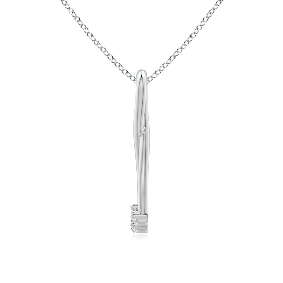 3.2mm HSI2 Three Stone Diamond Infinity Loop Pendant in P950 Platinum side-1