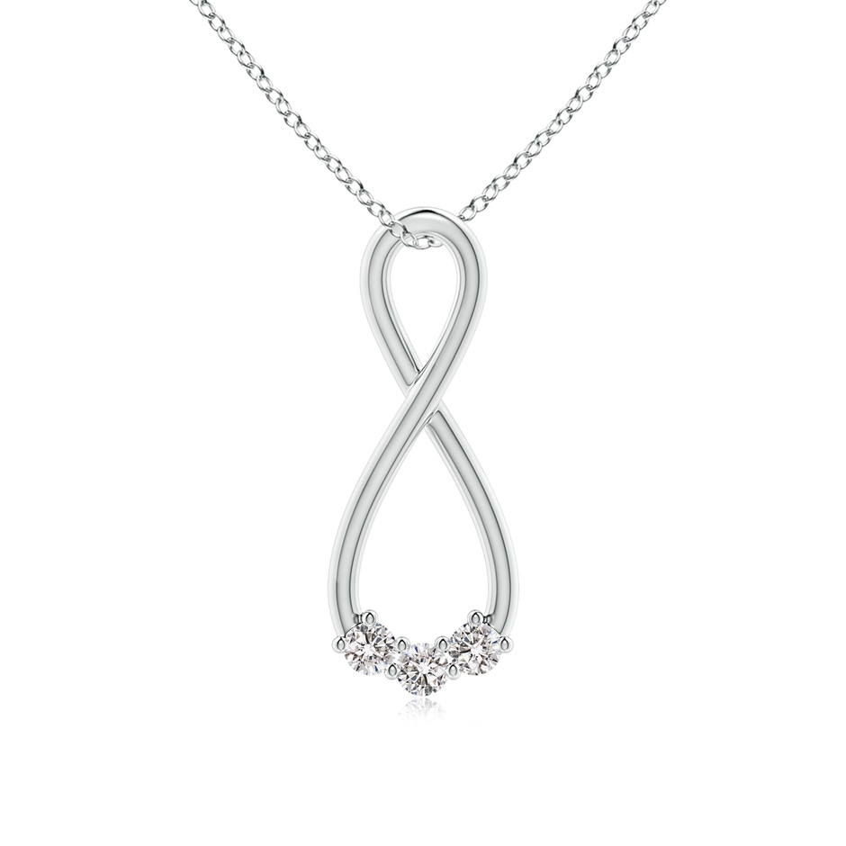 3.2mm IJI1I2 Three Stone Diamond Infinity Loop Pendant in P950 Platinum 