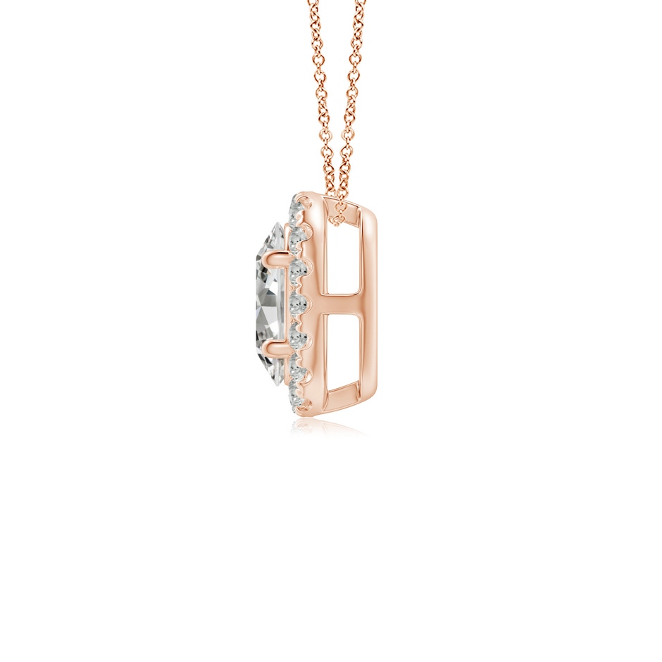6x4mm KI3 Oval Diamond Halo Pendant in 10K Rose Gold side 199