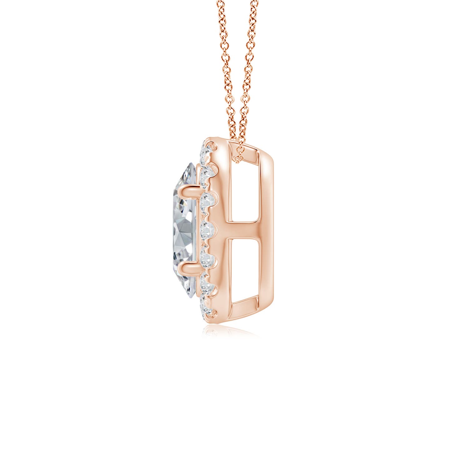 H, SI2 / 0.92 CT / 14 KT Rose Gold