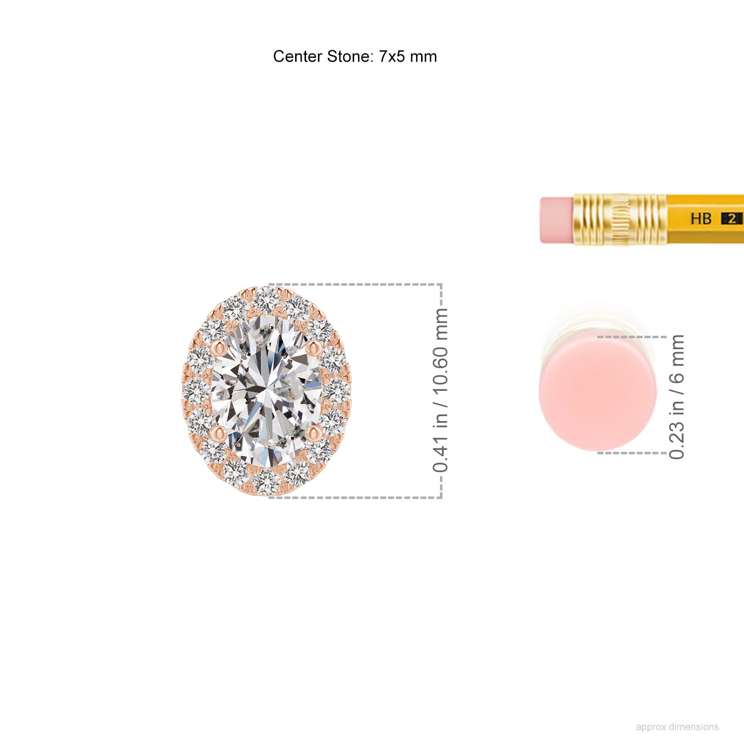 I-J, I1-I2 / 0.92 CT / 14 KT Rose Gold