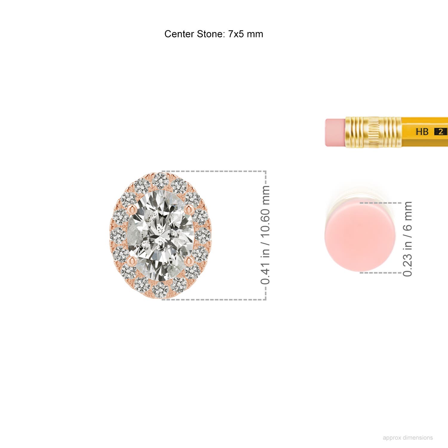 K, I3 / 0.92 CT / 14 KT Rose Gold