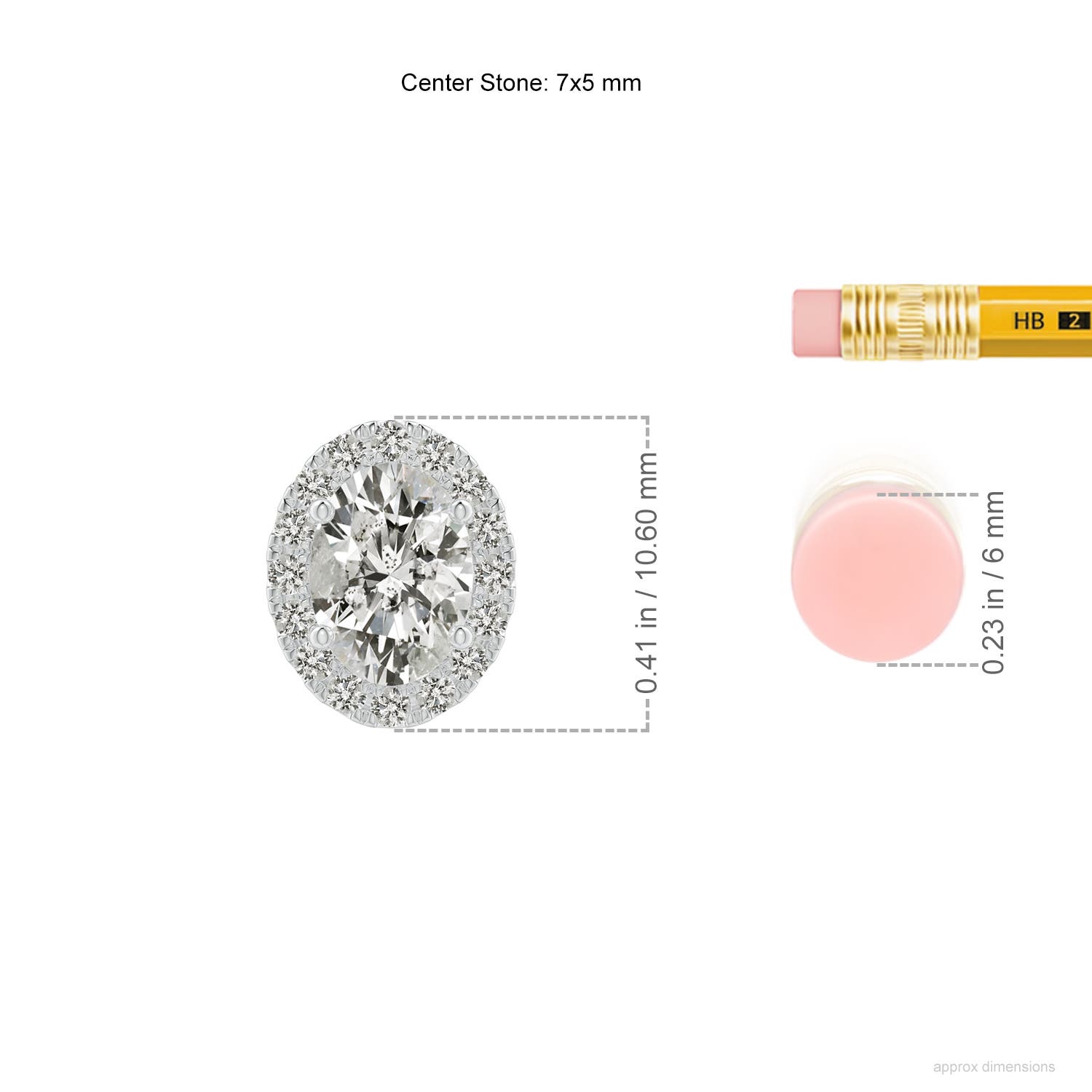 K, I3 / 0.92 CT / 14 KT White Gold