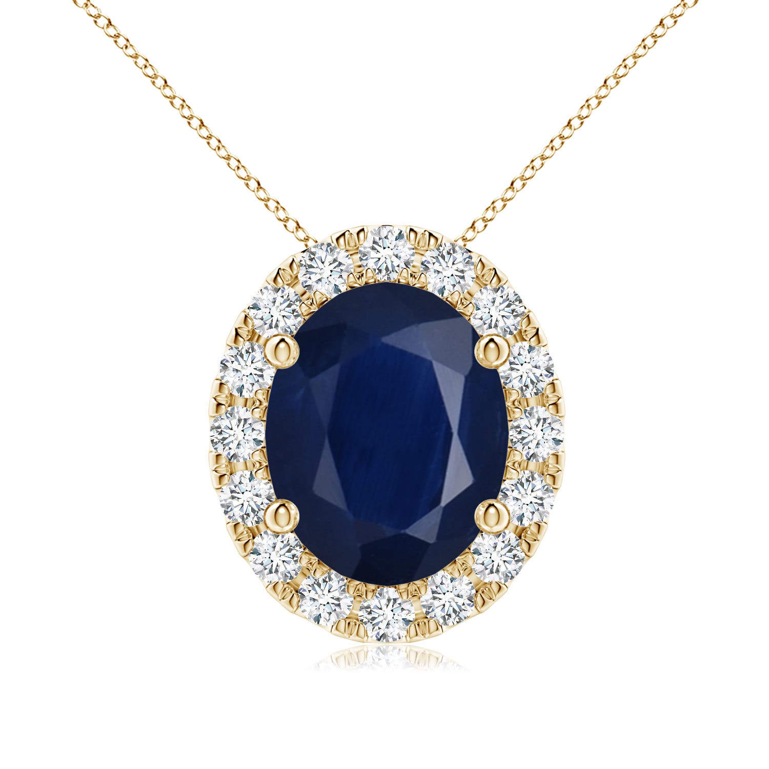 A - Blue Sapphire / 3.86 CT / 18 KT Yellow Gold