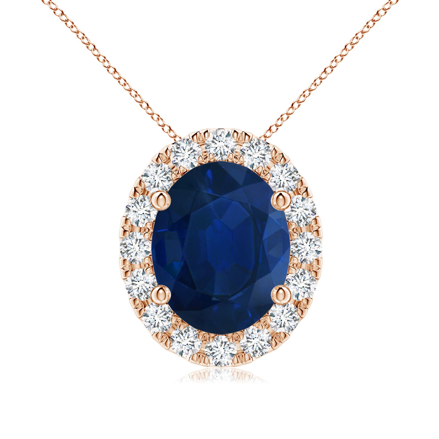 AA - Blue Sapphire / 3.86 CT / 18 KT Rose Gold