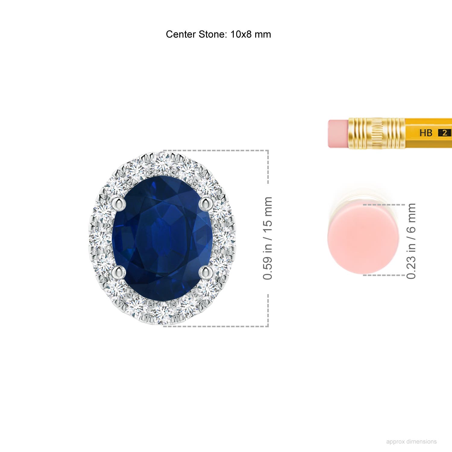 AA - Blue Sapphire / 3.86 CT / 18 KT White Gold