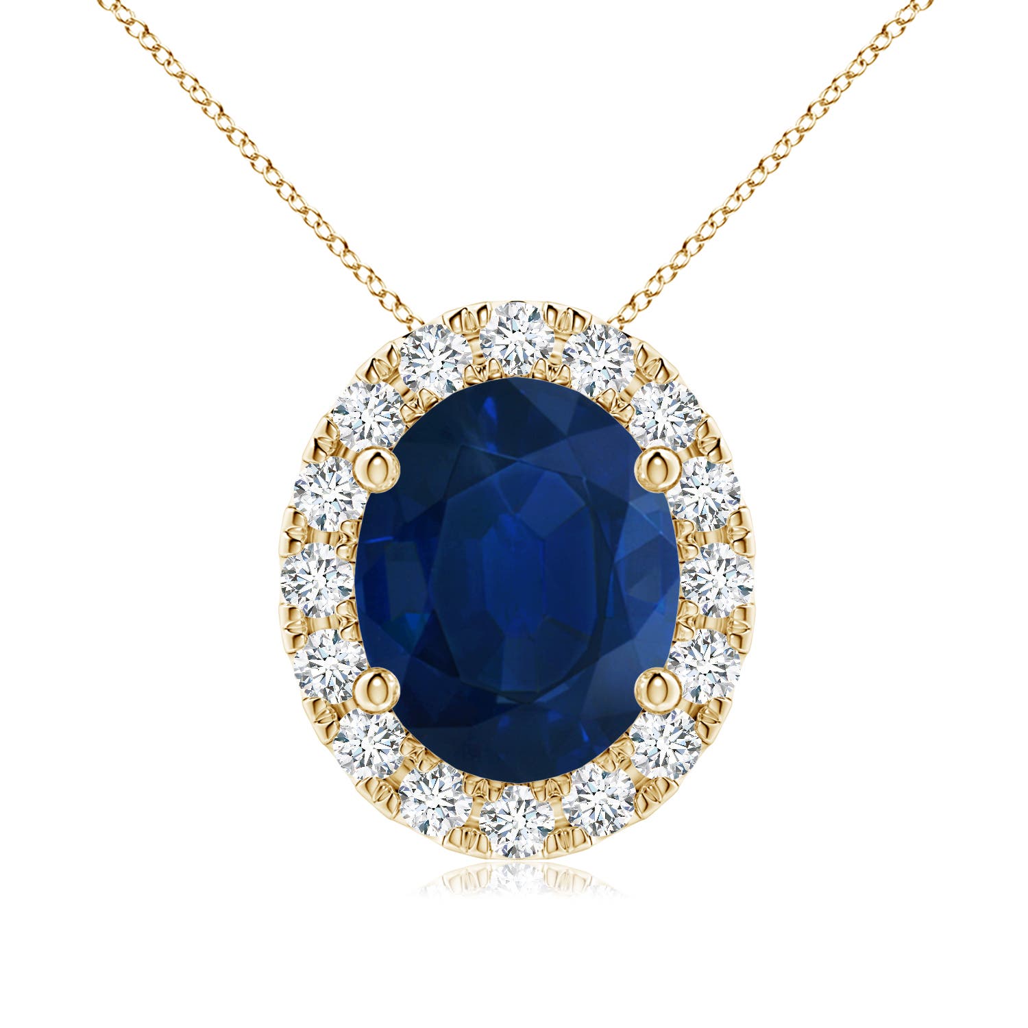 AA - Blue Sapphire / 3.86 CT / 18 KT Yellow Gold