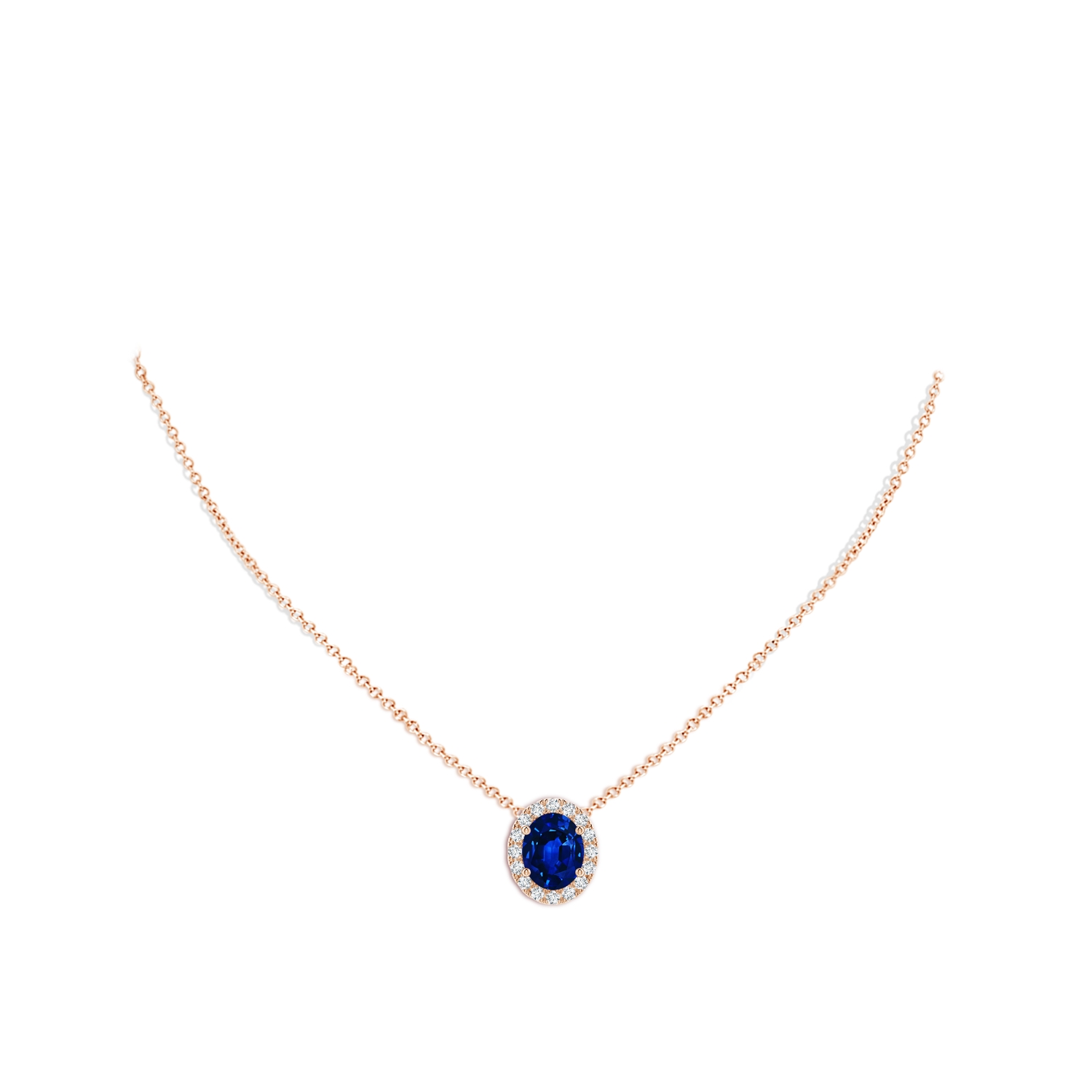 AAAA - Blue Sapphire / 3.86 CT / 14 KT Rose Gold