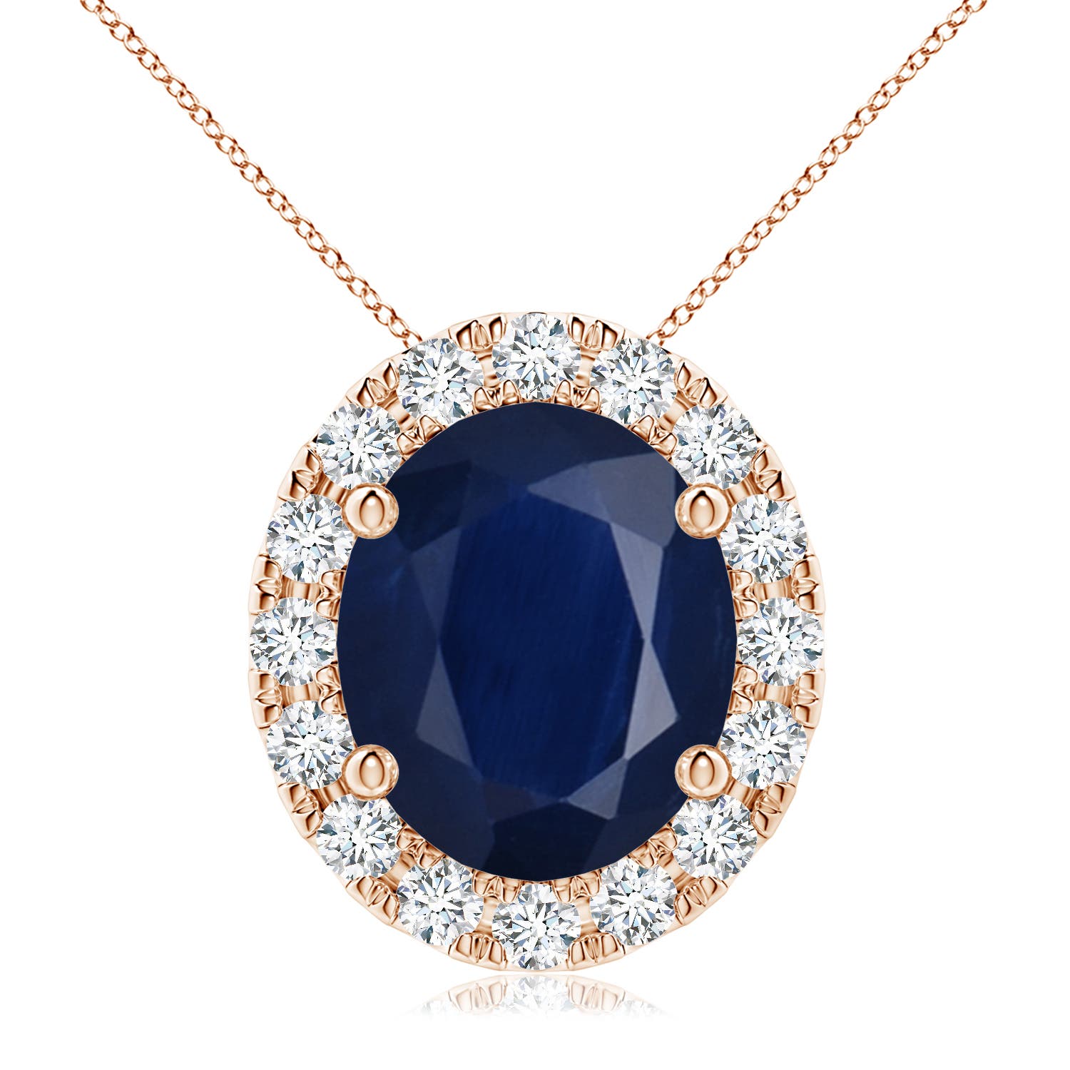 A - Blue Sapphire / 5.68 CT / 18 KT Rose Gold