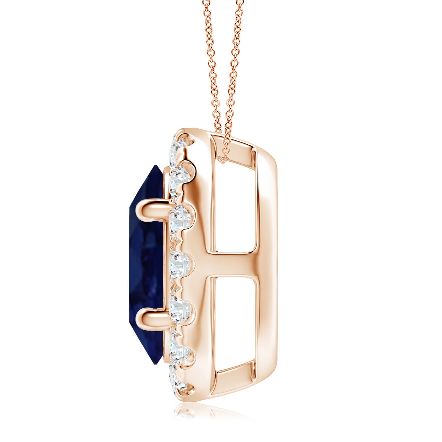 A - Blue Sapphire / 5.68 CT / 18 KT Rose Gold