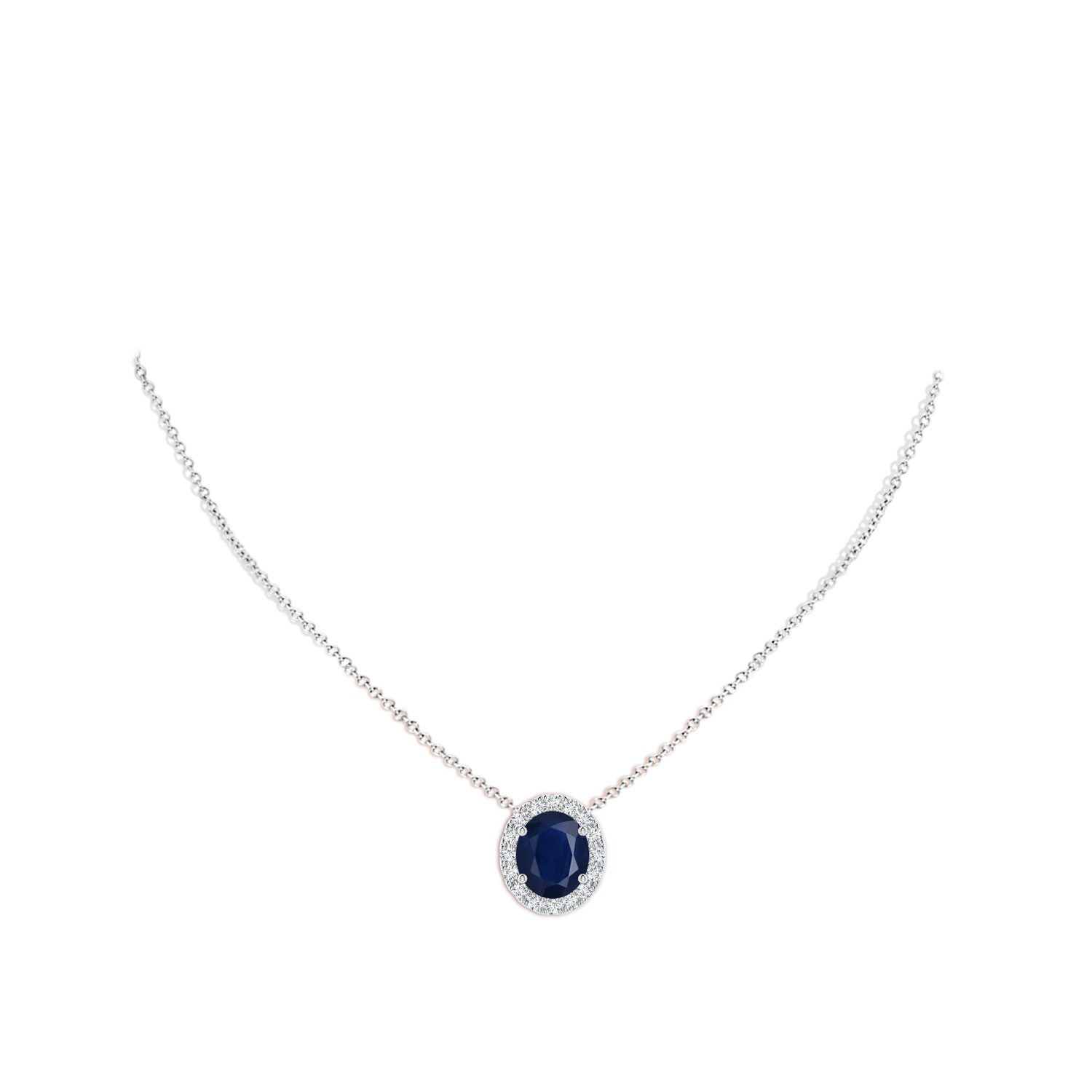 A - Blue Sapphire / 5.68 CT / 18 KT White Gold