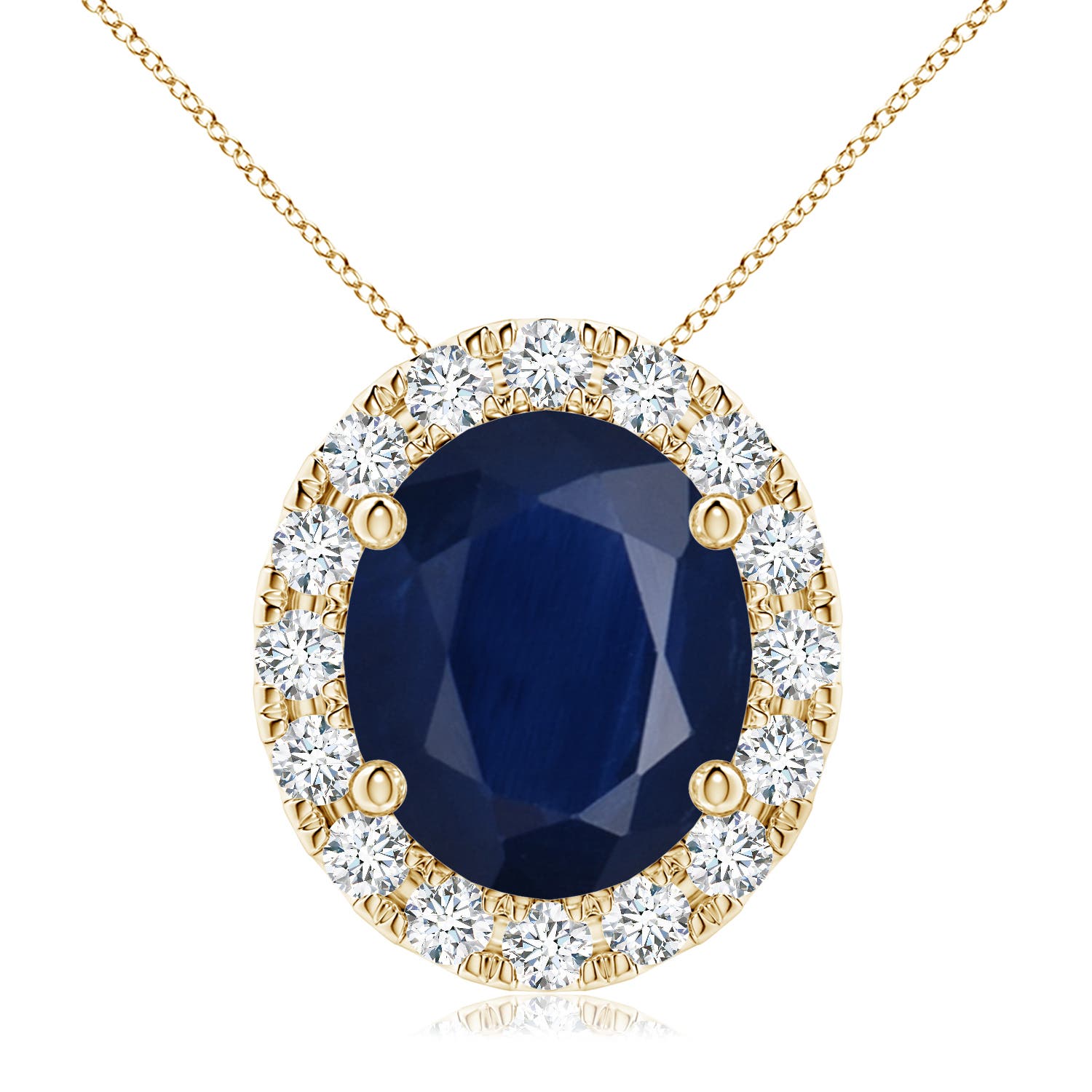 A - Blue Sapphire / 5.68 CT / 18 KT Yellow Gold