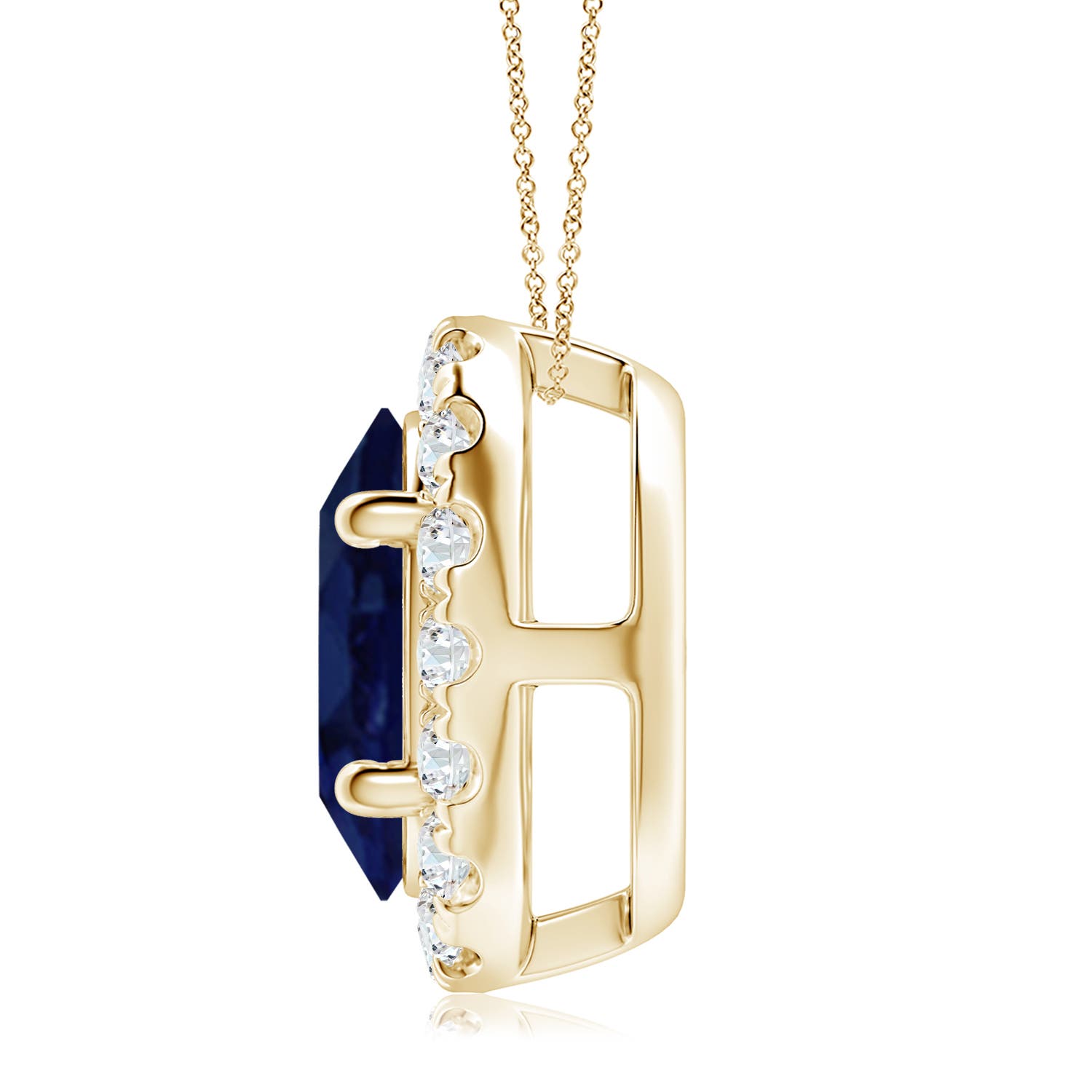 A - Blue Sapphire / 5.68 CT / 18 KT Yellow Gold