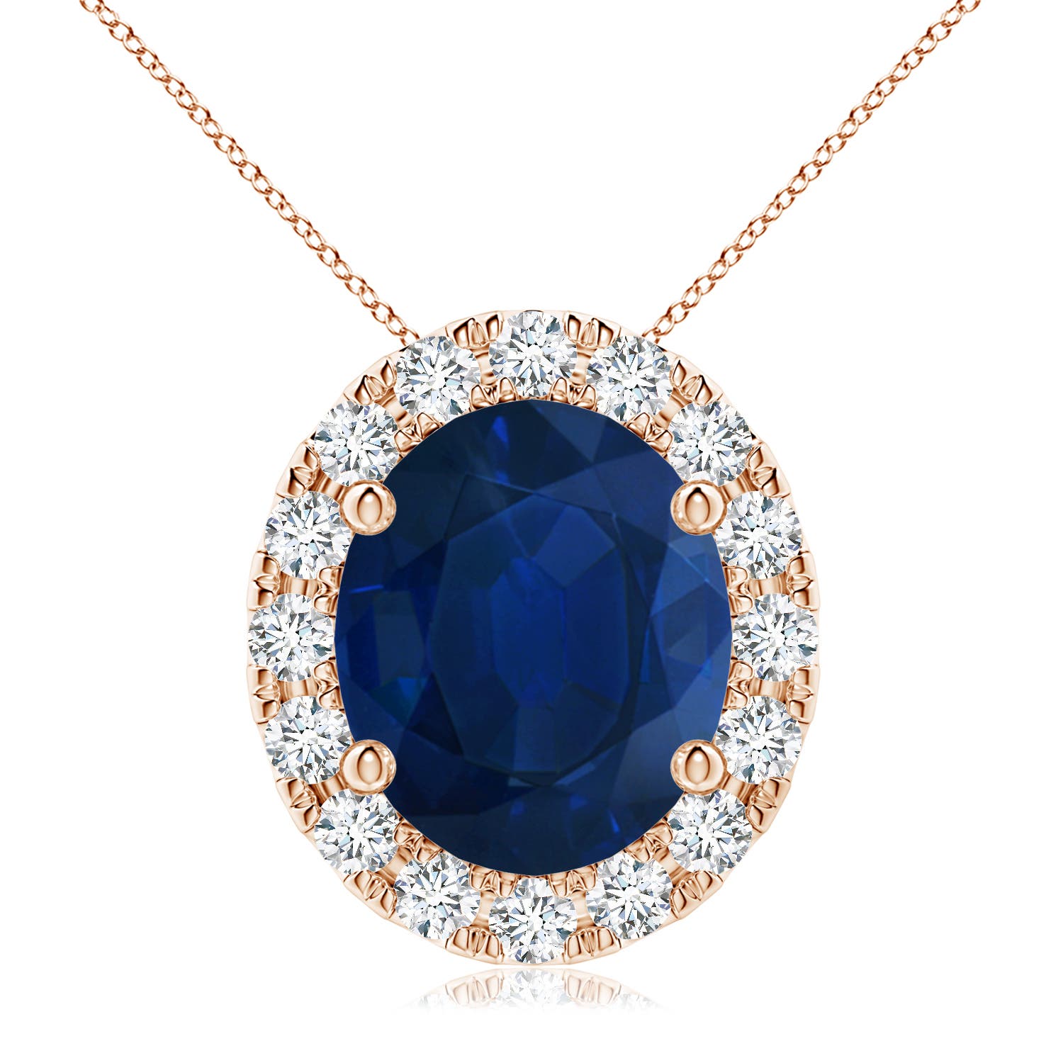 AA - Blue Sapphire / 5.68 CT / 18 KT Rose Gold