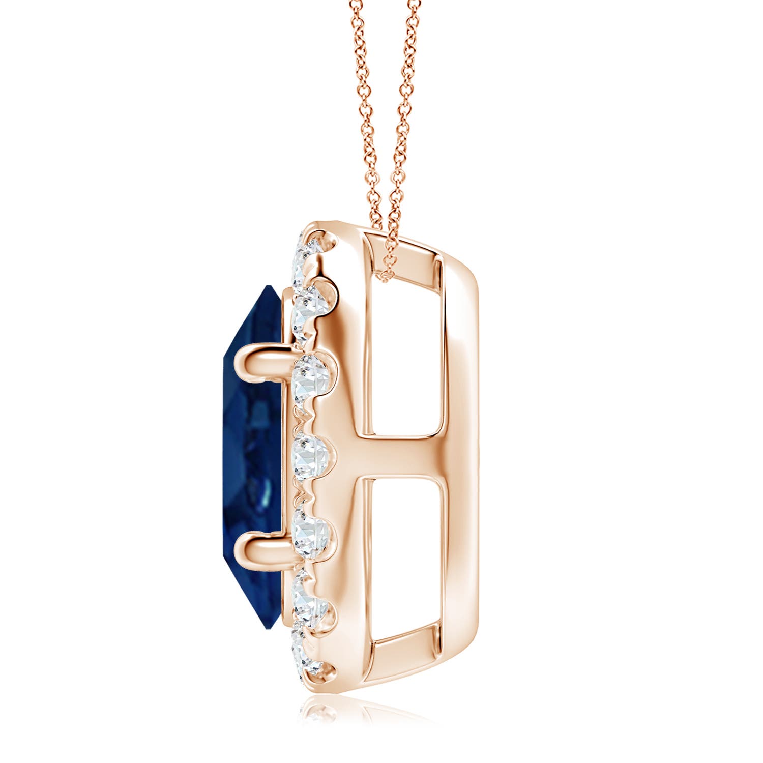 AA - Blue Sapphire / 5.68 CT / 18 KT Rose Gold