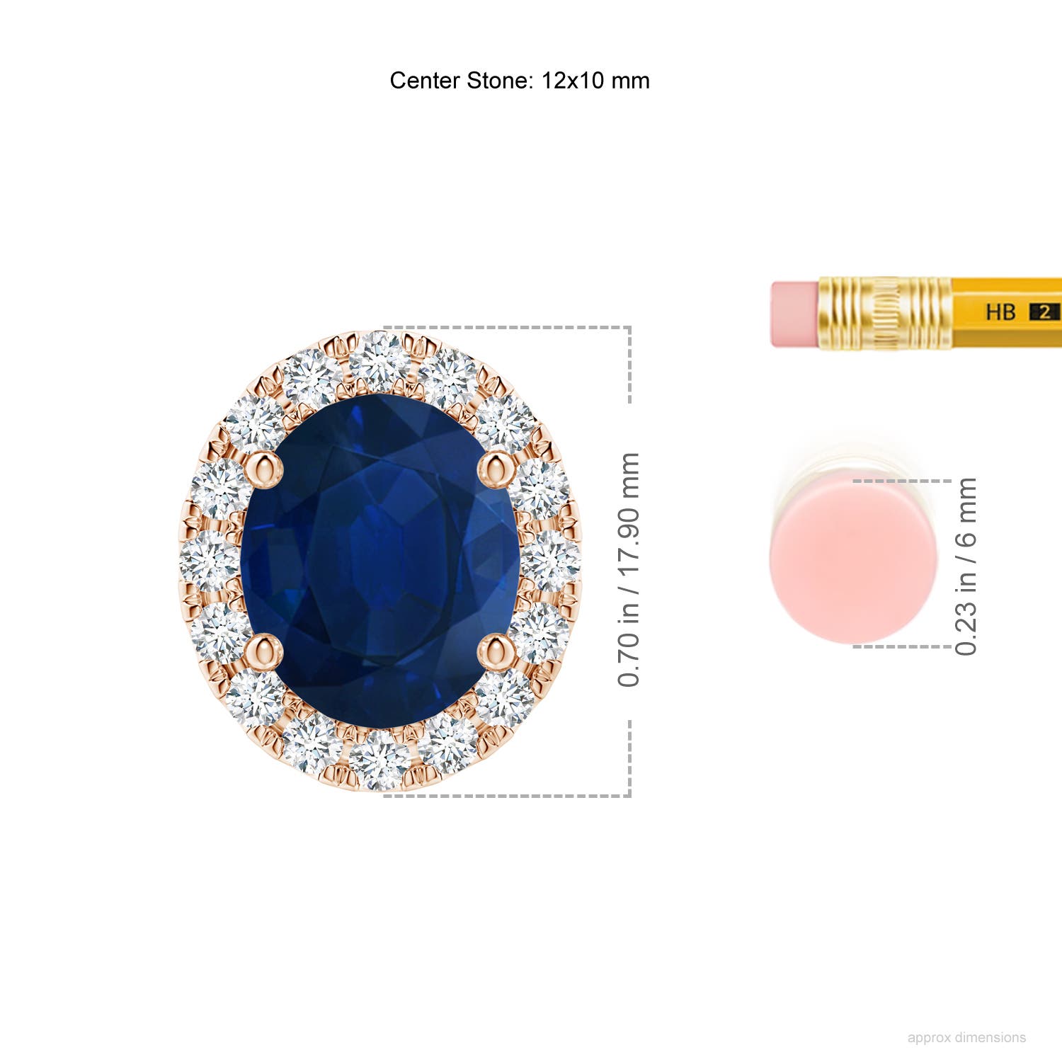 AA - Blue Sapphire / 5.68 CT / 18 KT Rose Gold