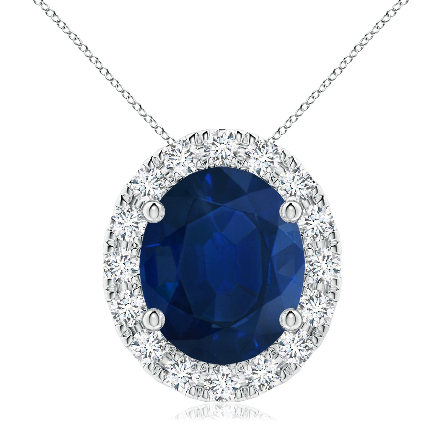 AA - Blue Sapphire / 5.68 CT / 18 KT White Gold