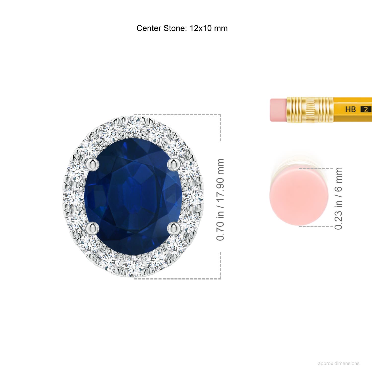 AA - Blue Sapphire / 5.68 CT / 18 KT White Gold