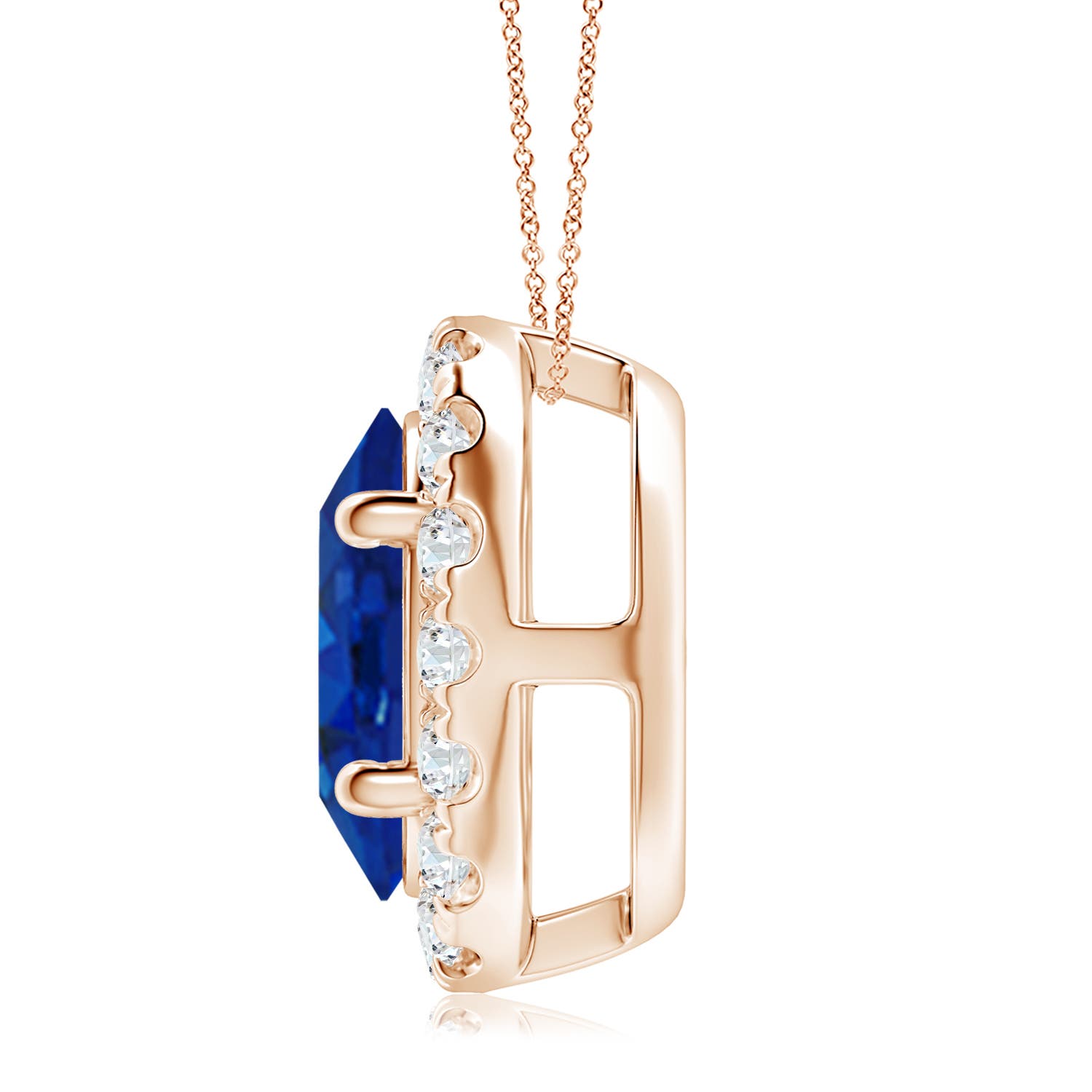 AAA - Blue Sapphire / 5.68 CT / 18 KT Rose Gold