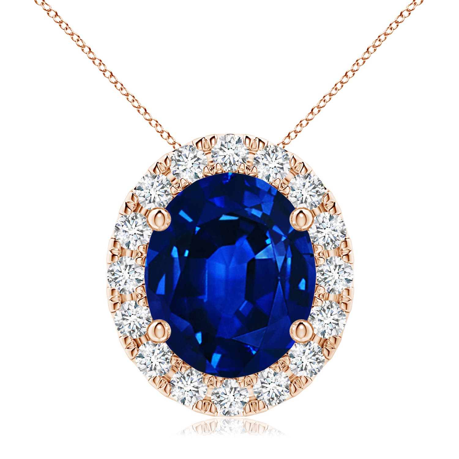 AAAA - Blue Sapphire / 5.68 CT / 18 KT Rose Gold